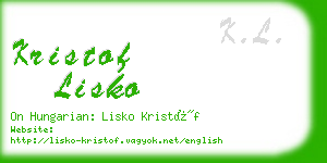 kristof lisko business card
